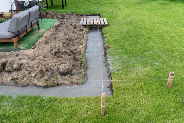 Cement Footer Installation in Reston